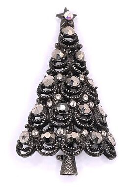 Vintage Pakula Signed Collectible Christmas Tree Holiday Pin Brooch